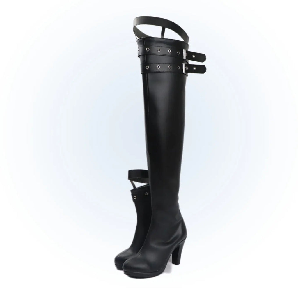 Honkai Star Rail Kuchiba Cosplay Boots Custom High Heel Black Shoes