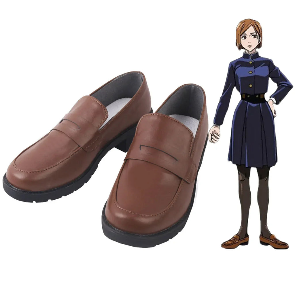 Jujutsu Kaisen Nobara Kugisaki Cosplay Shoes Brown Boots