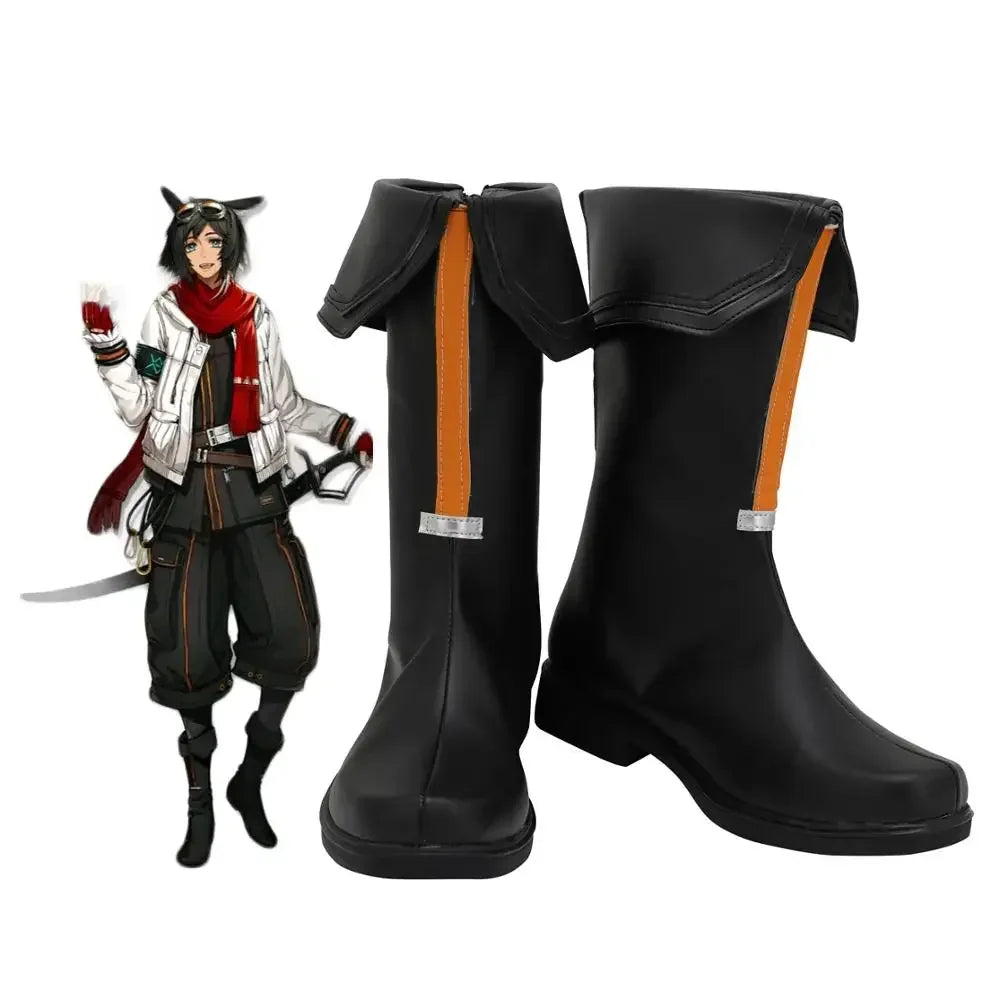 Arknights Courier Cosplay Boots Black Shoes