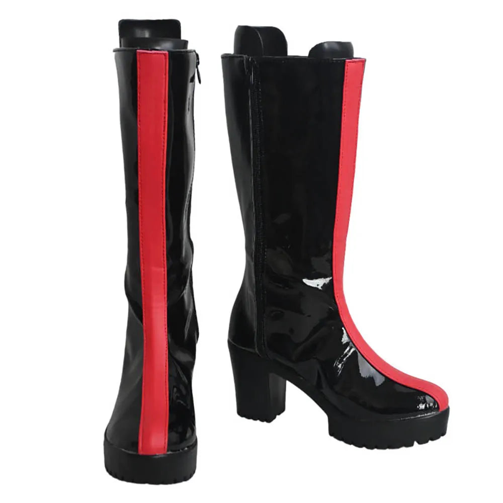 Bottes noires de cosplay K-Pop Demon Hunters Rumi, fabriquées sur mesure, toutes tailles 