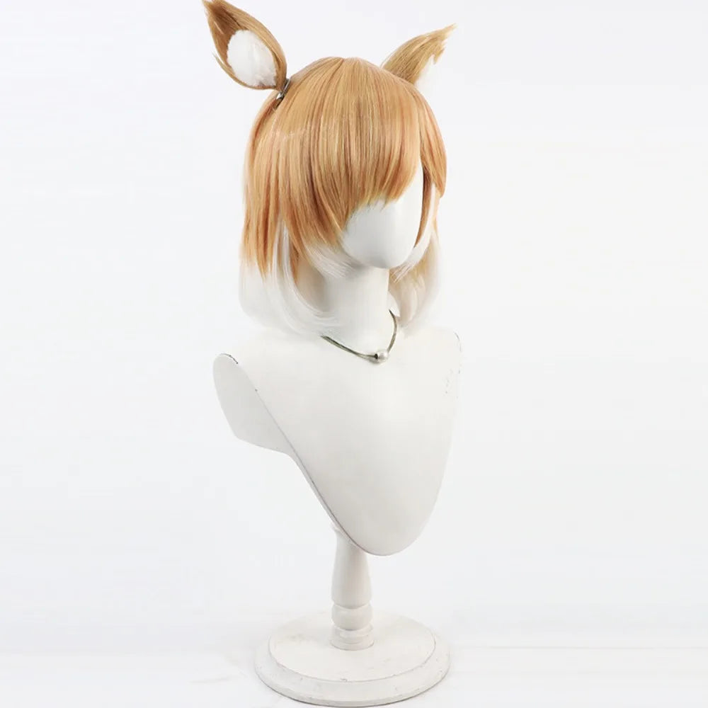 Arknights Mousse Cosplay Wig Gradient Hair with Detachable Ears