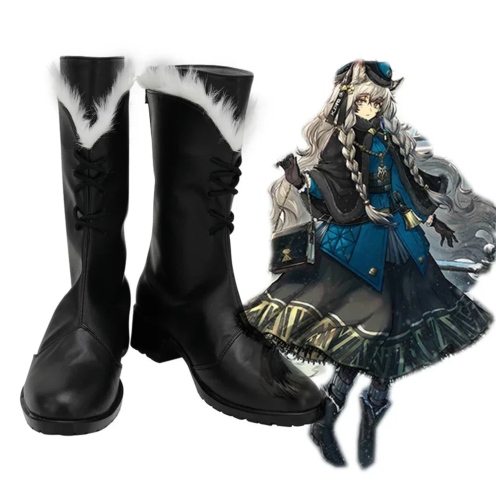 Arknights Pramanix Cosplay Boots Black Shoes Custom Made