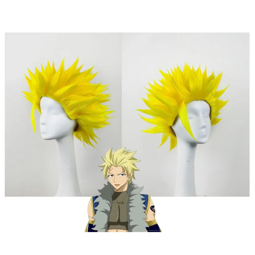 Fairy Tail Sting Eucliff Cosplay Wig Yellow Hair