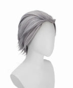 Perruque de cosplay Vergil de Devil May Cry 5, cheveux courts argentés en pointes 