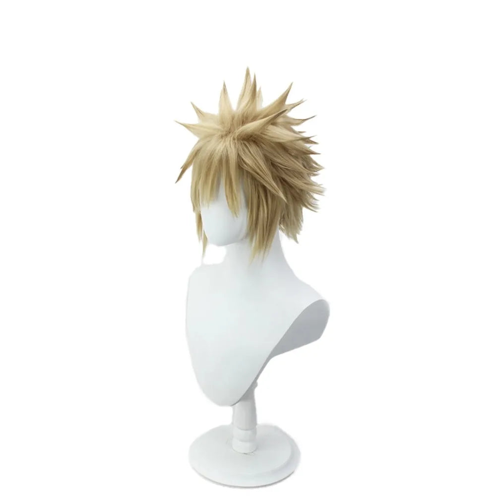 FF7 Final Fantasy7 Cloud Strife Cosplay Wig Blonde Spiky Hair