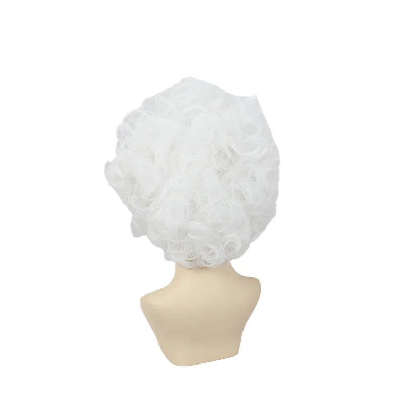 One Piece Luffy Gear 5 Nika Cosplay Wig White Fluffy Curly Afro Hair | MiDicosplay