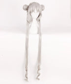 Perruque de cosplay Sailor Moon Usagi Tsukino argentée 