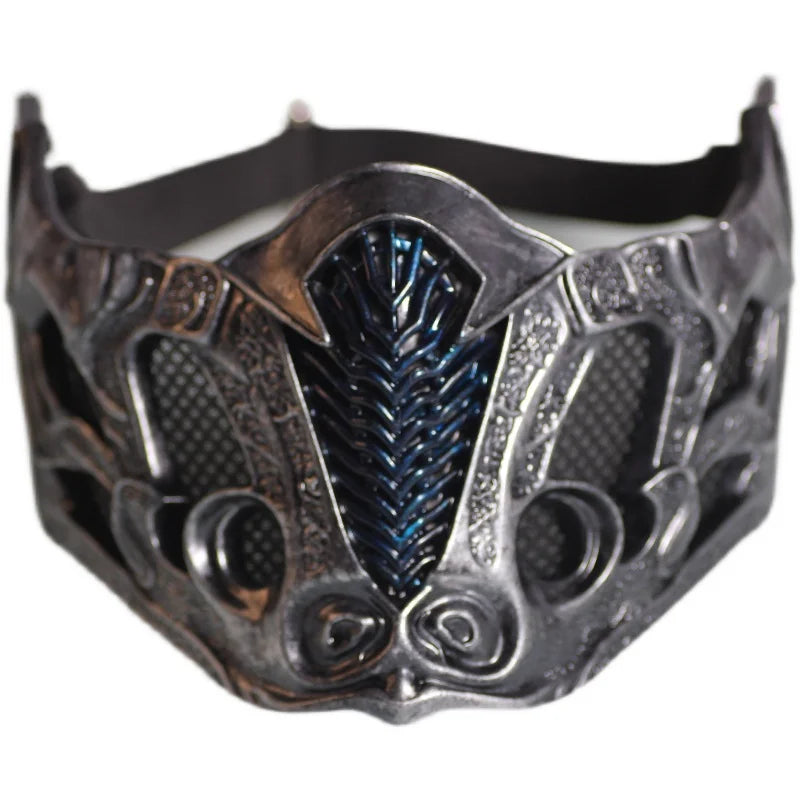 Mortal Kombat Scorpion Sub-Zero Half Face Mask Adjustable Cosplay Prop