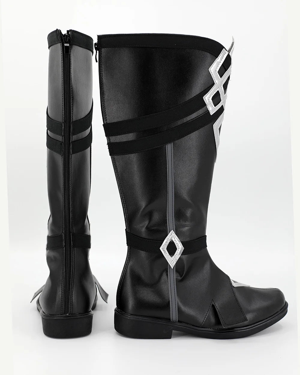 Genshin Impact Fatui Harbinger Capitano Cosplay Chaussures Bottes en cuir sur mesure