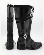 Genshin Impact Fatui Harbinger Capitano Cosplay Chaussures Bottes en cuir sur mesure