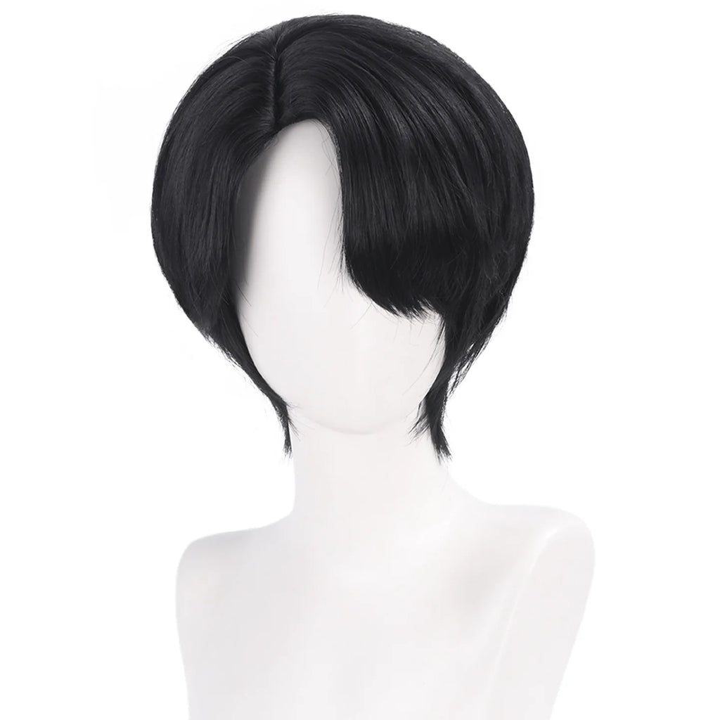 KPOP Demon Hunters Girl Group Cosplay Wig Jinu Qin Yu Scalp Version Sagittarius Boy Black Short Hair