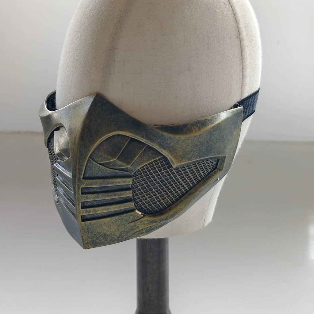 Mortal Kombat Scorpion Half Face Cosplay Mask Wearable Prop