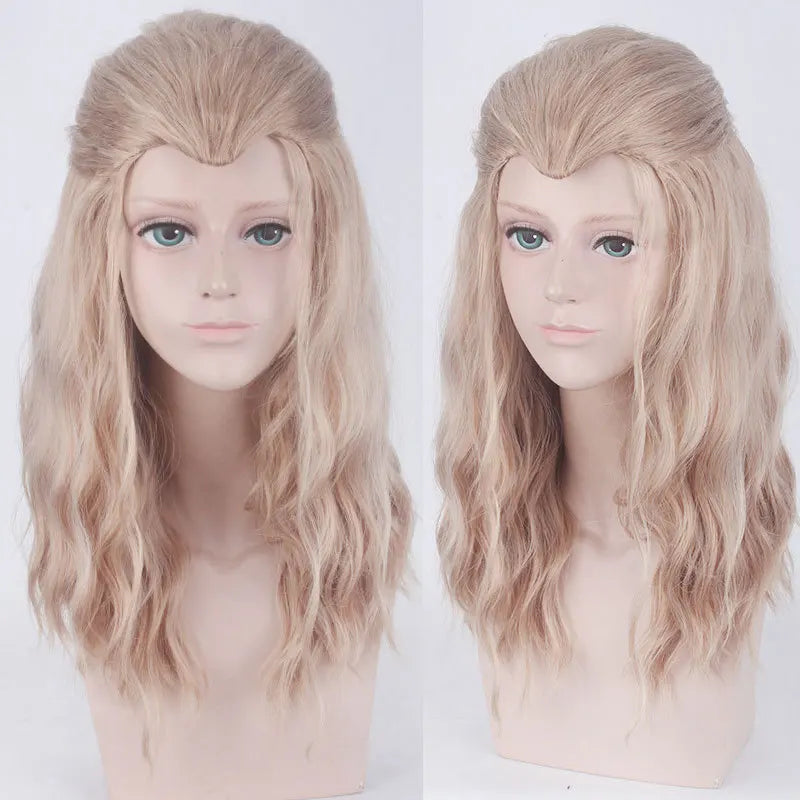 The Avengers Thor Halloween Wig with Beard Cosplay Costume Long Blonde Hair
