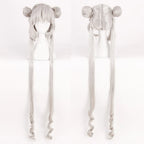 Perruque de cosplay Sailor Moon Usagi Tsukino argentée 