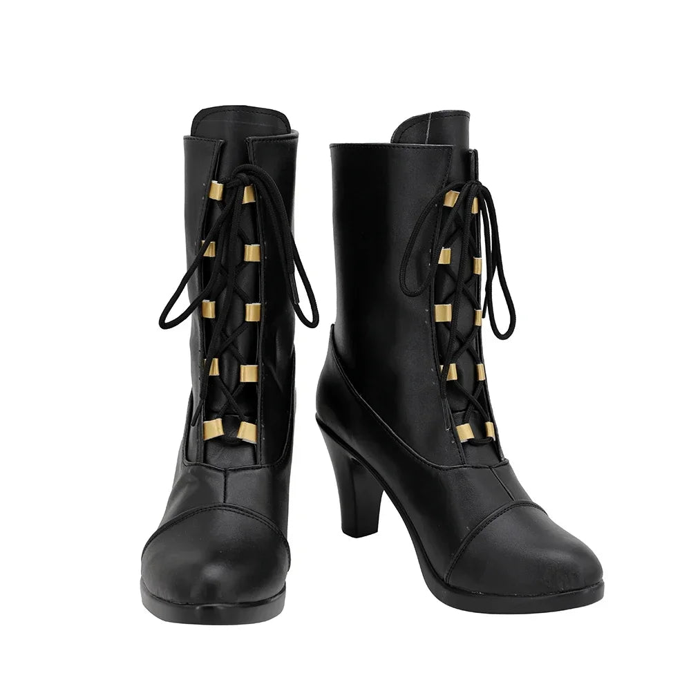 Final Fantasy 7 Cloud Strife Cosplay Wedding Shoes High Heels Black Boots