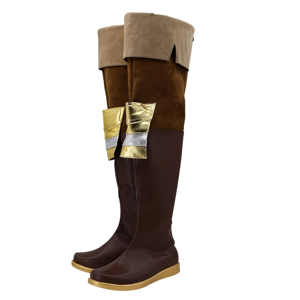 Dissidia Final Fantasy Ramza Lexentale Cosplay Shoes Long Boots