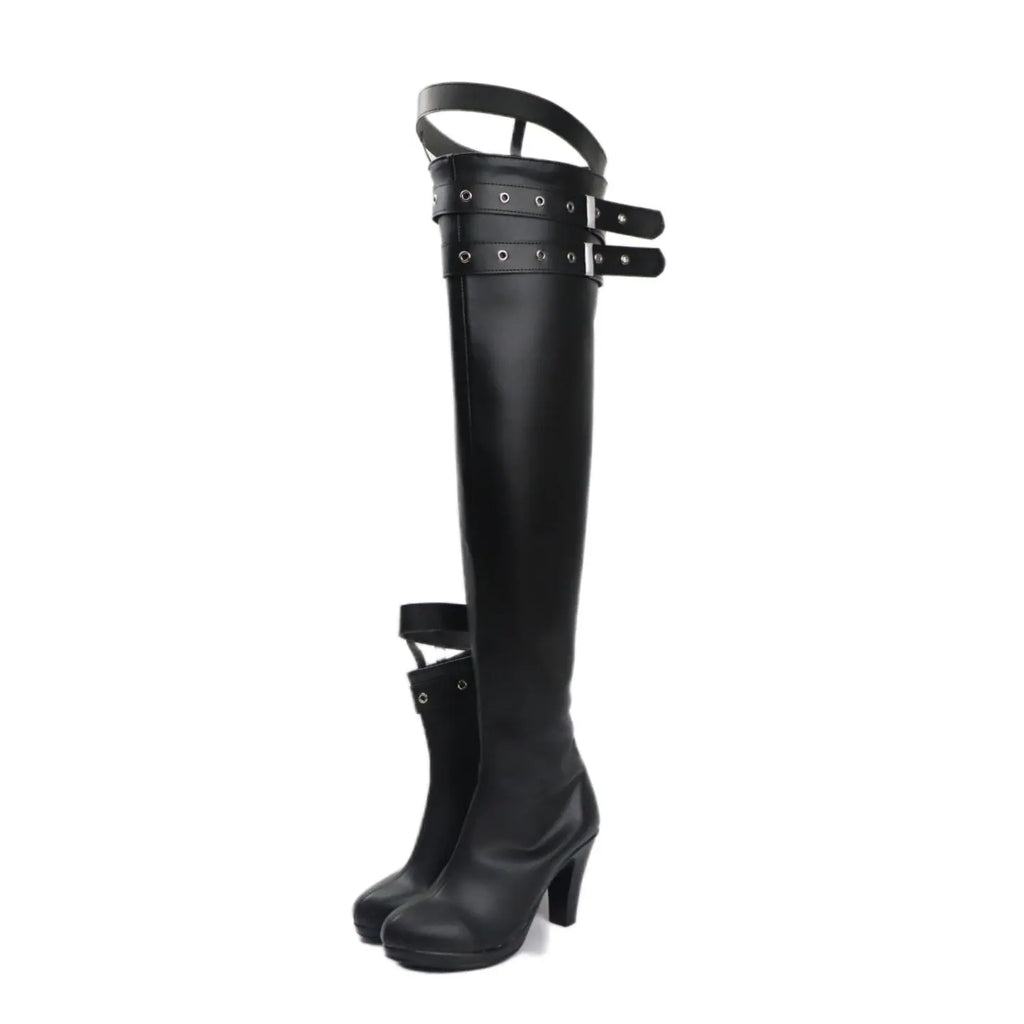 Honkai Star Rail Kuchiba Cosplay Boots Custom High Heel Black Shoes
