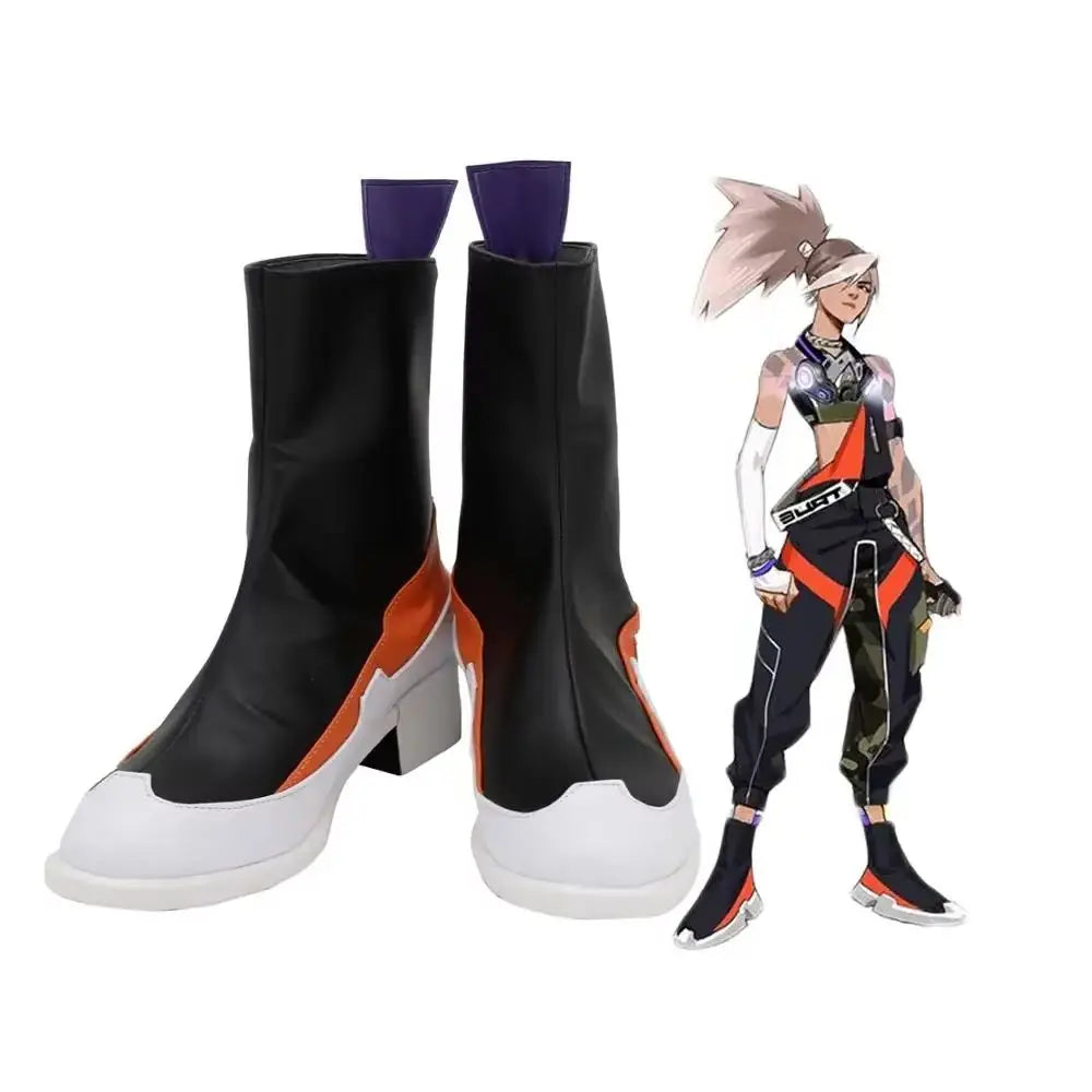 LOL True Damage Akali Cosplay Boots Black Shoes