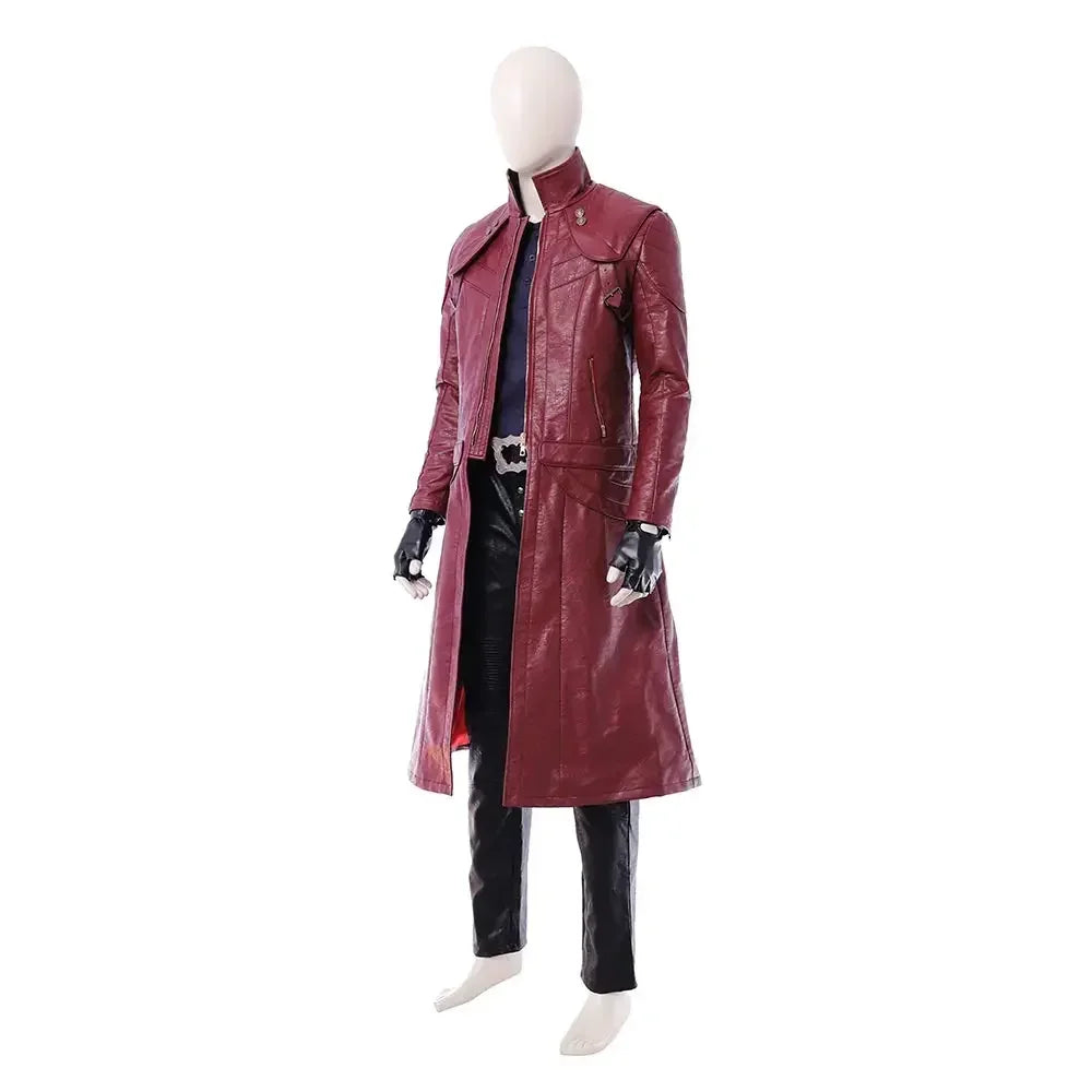 Devil May Cry Dante Cosplay Costume Deluxe Leather Full Set Custom Made Any Size