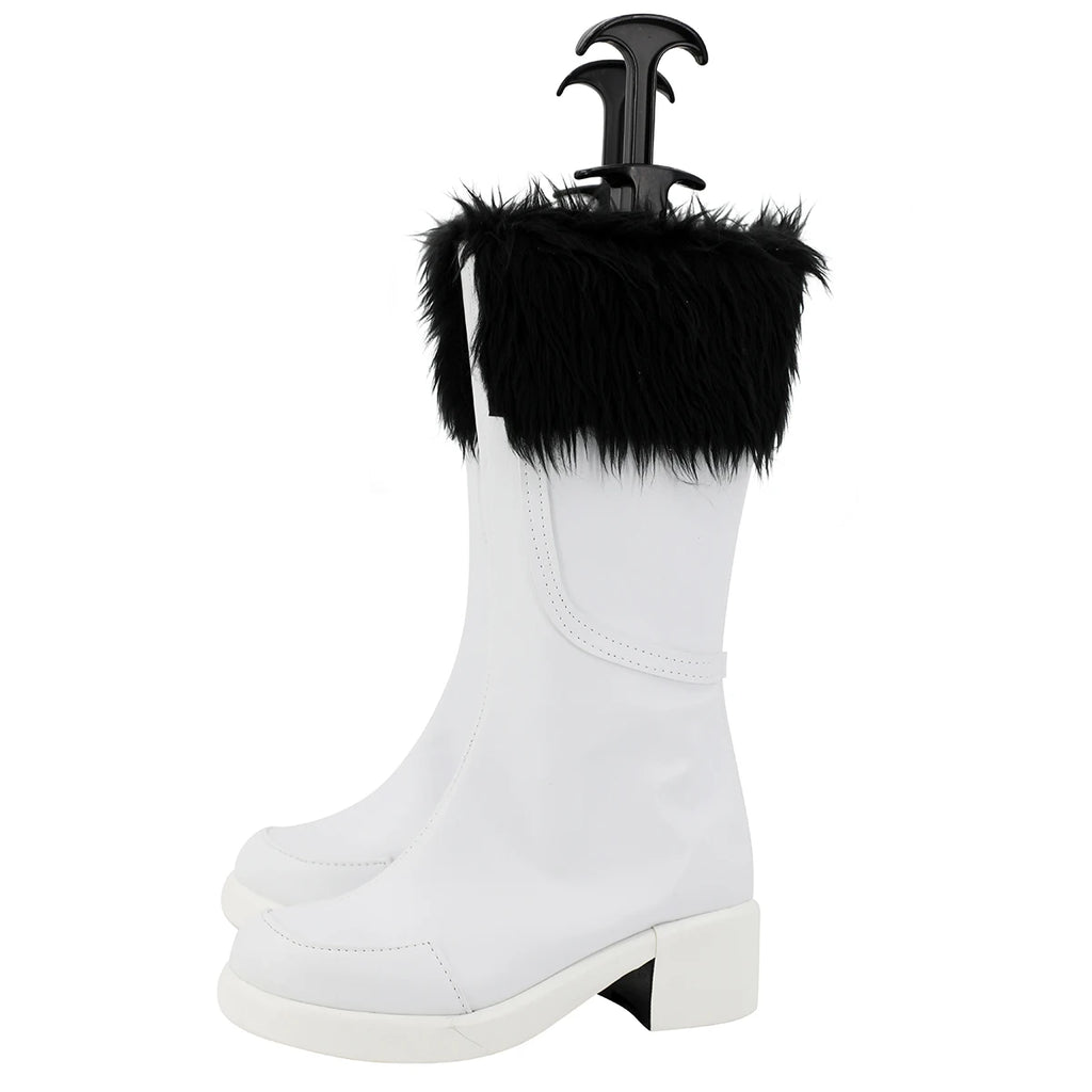 Bottes de cosplay Bleach Hitsugaya Toushirou, chaussures blanches sur mesure