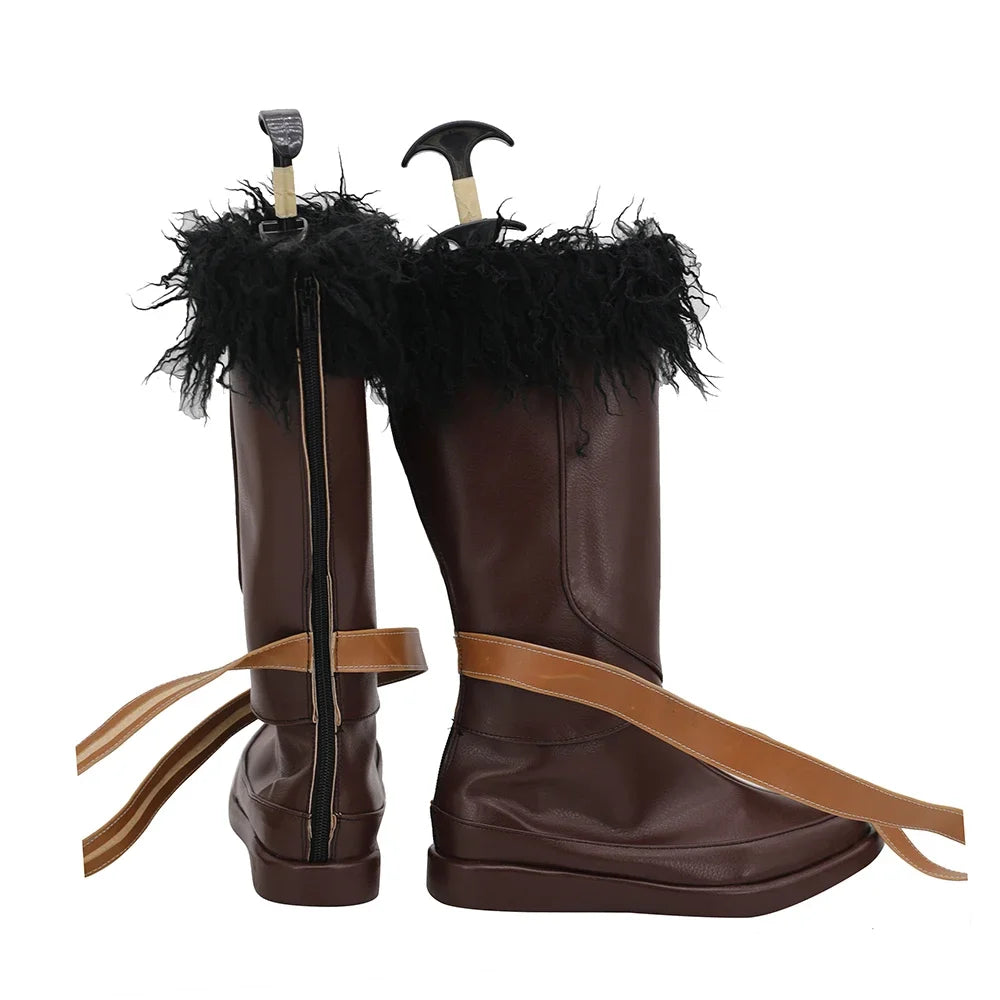 Assassin's Creed Eivor Varinsdottir Wolf-Kissed Cosplay Boots Brown Shoes