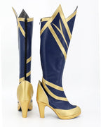 LOL League of Legends Coven Ahri Cosplay Shoes High Heel Blue Boots