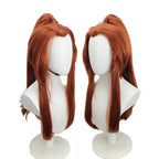 Overwatch Brigitte Cosplay Wig Reddish Brown Ponytail Hair