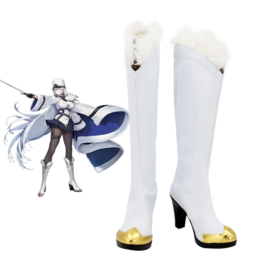 Bottes blanches de cosplay Azur Lane SN Kirov, fabriquées sur mesure, toutes tailles