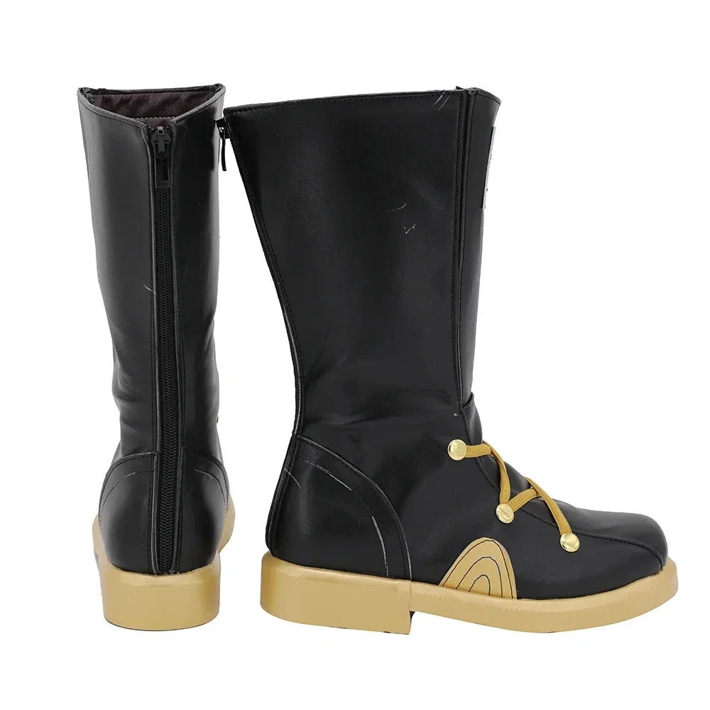 Final Fantasy XIV G'raha Tia Cosplay Boots Black Shoes
