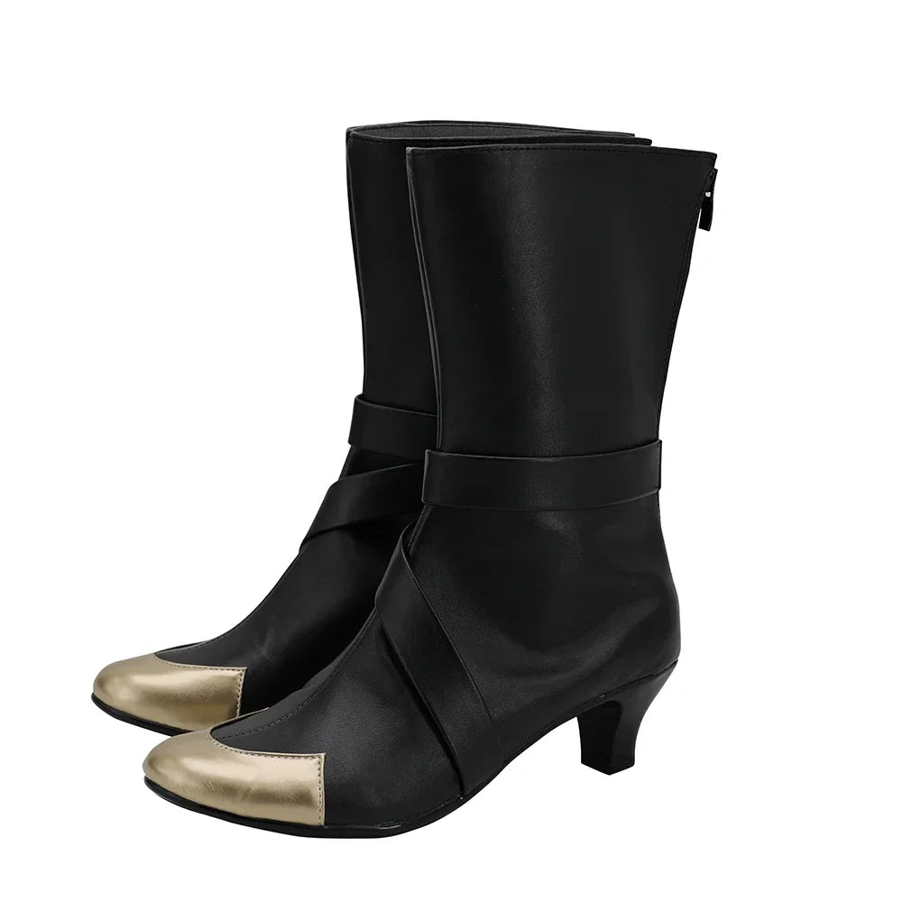 Arknights Swire Cosplay Boots Black High Heel Shoes