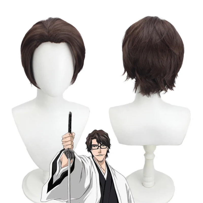 Bleach Aizen Sosuke Cosplay Wig Brown Hair