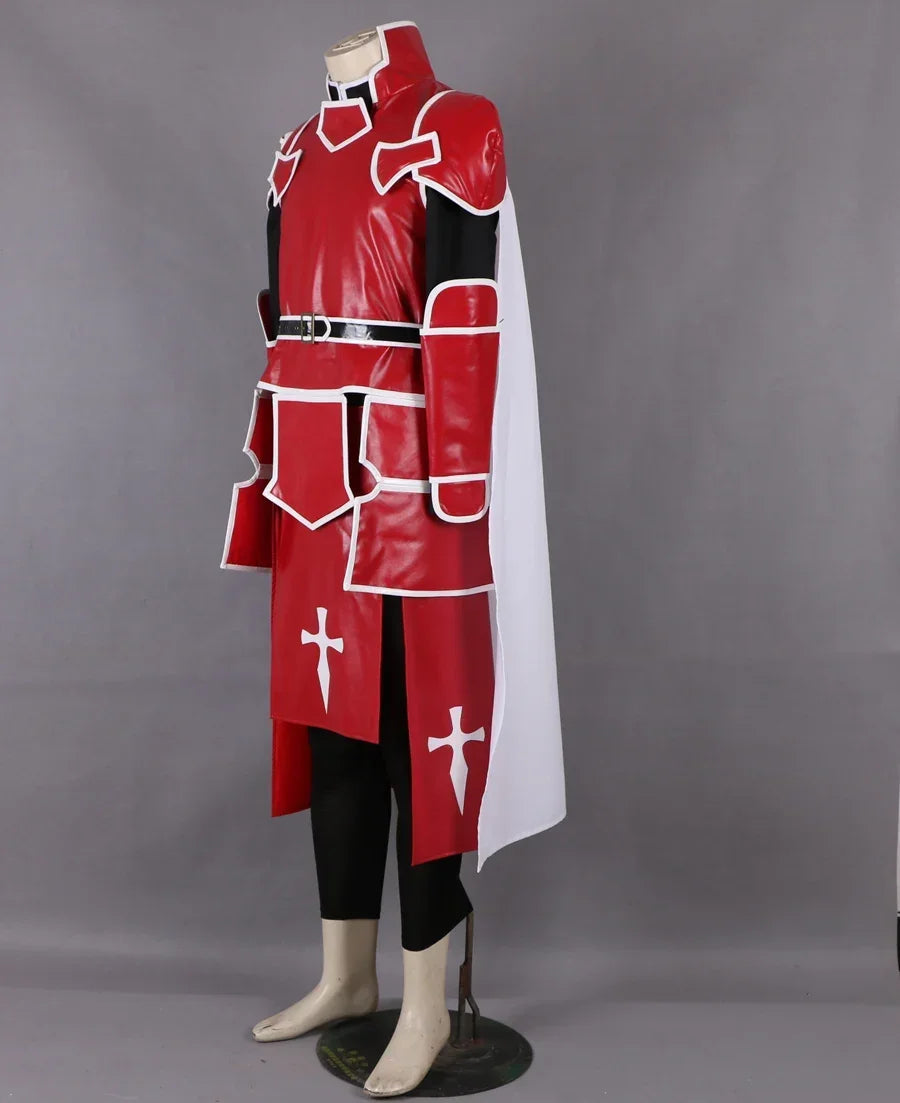 Sword Art Online SAO Heathcliff Cosplay Costume Knights of the Blood Outfit