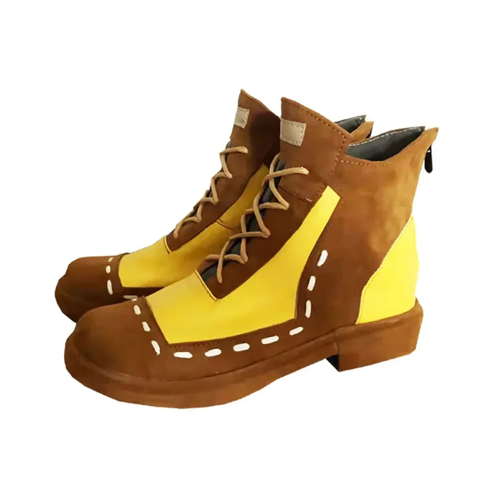 Limbus Company Don Quixote Cosplay Shoes Yellow Boots