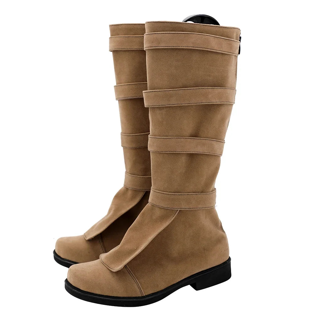 Star Wars Cobb Vanth Cosplay Boots the Marshal Brown Shoes
