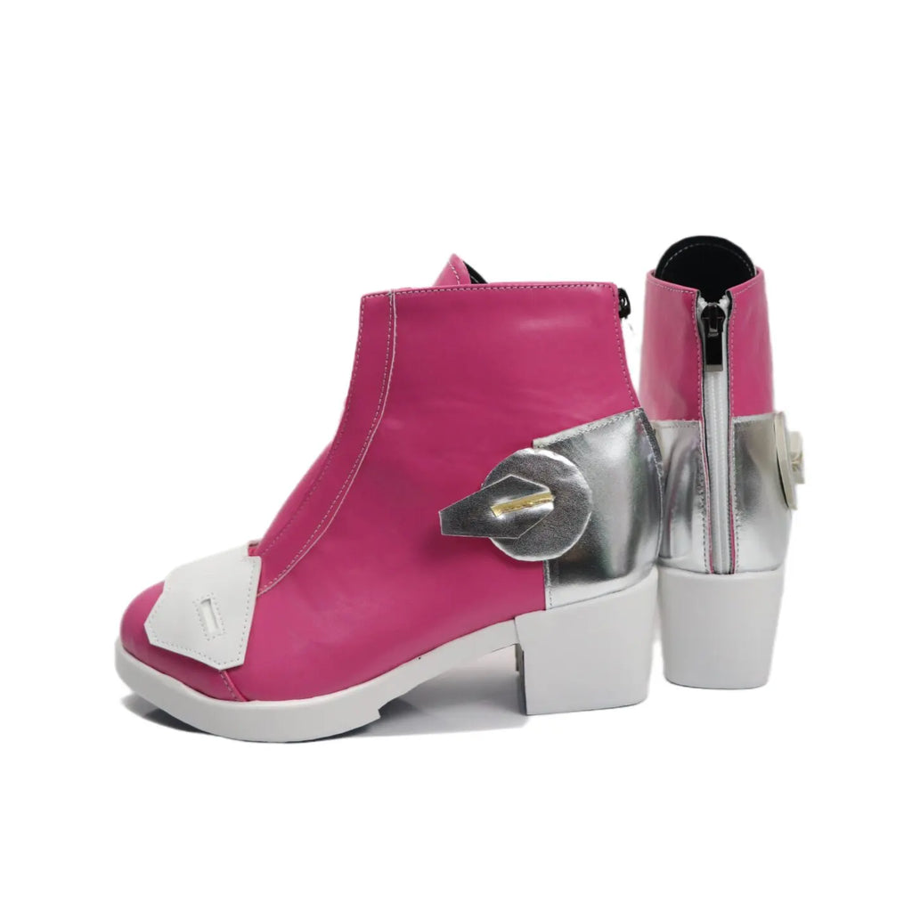 Overwatch Mercy Girl Group Cosplay Shoes Pink Boots