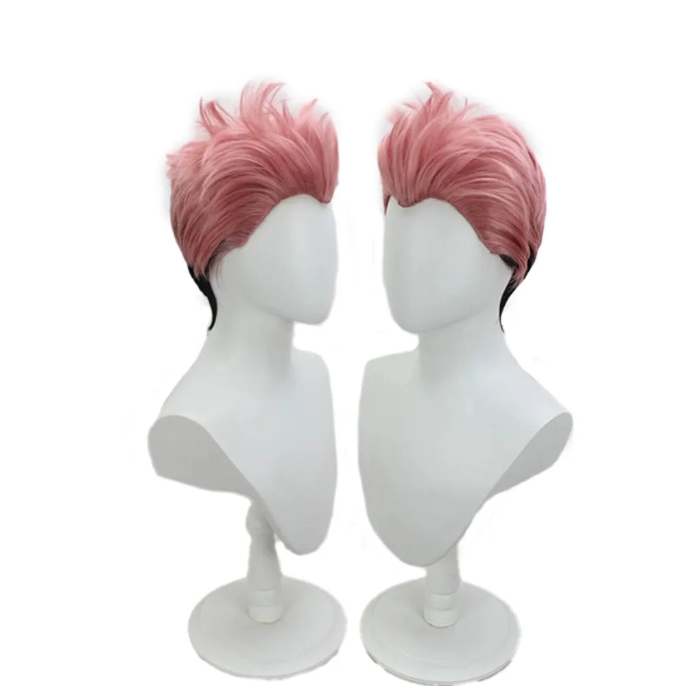 Jujutsu Kaisen Sukuna Cosplay Wig Pink Black Hair