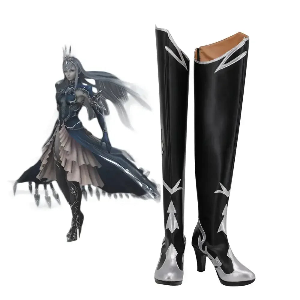 Final Fantasy XIV Shiva Cosplay Boots High Heel Shoes