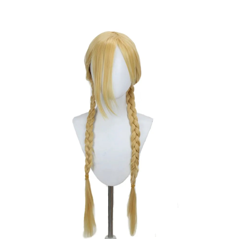 Cammy White Street Fighter Cosplay Wig Blonde Twin Drills Pigtails | MiDicosplay