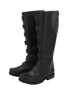 Star Wars Qui-Gon Jinn Cosplay Boots Black Jedi Shoes Custom Made