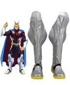 My Hero Academia All Might Cosplay Boots Silver Shoes Custom Made