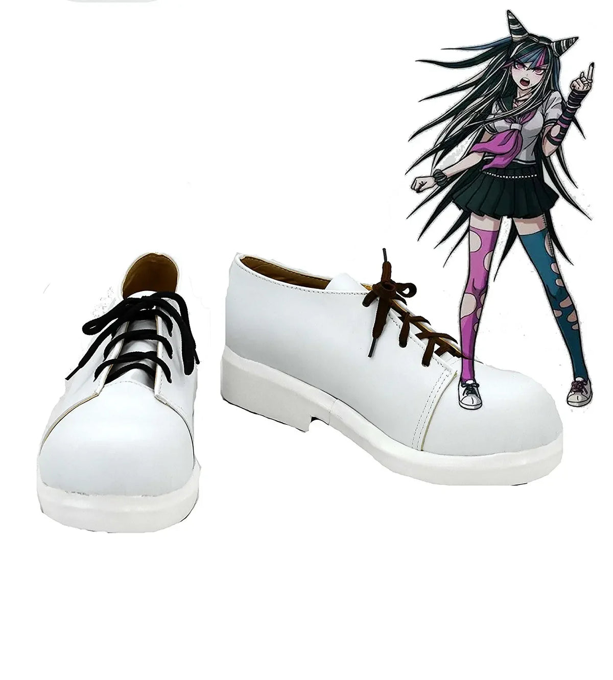 Danganronpa Ibuki Mioda Cosplay Shoes White Boots
