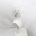 Perruque Naruto Tobirama Senju gris argenté tressée en épis pour cosplay et costume d'anime 