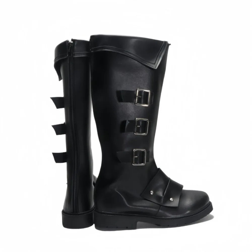 Arknights Ulpianus Cosplay Shoes Black Boots Custom Made