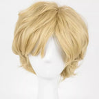 Perruque de cosplay Sailor Moon Uranus Haruka, cheveux courts ondulés blond clair 