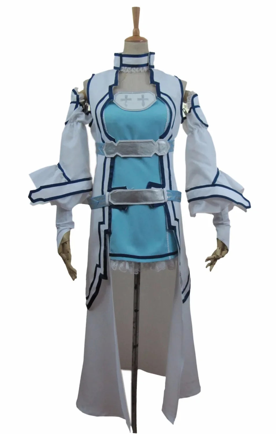 Sword Art Online ALO Yuki Asuna Cosplay Costume Blue Dress
