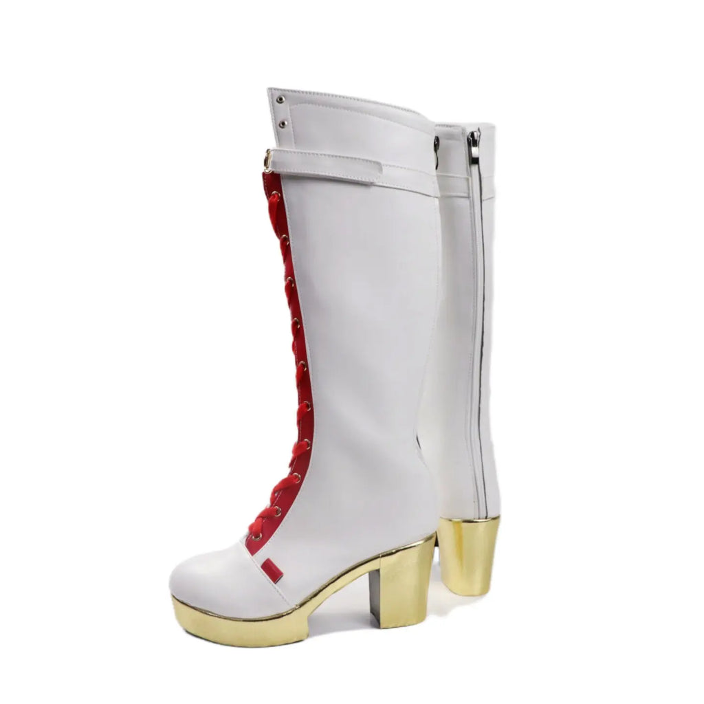 Arknights Haruka Cosplay Shoes White Boots