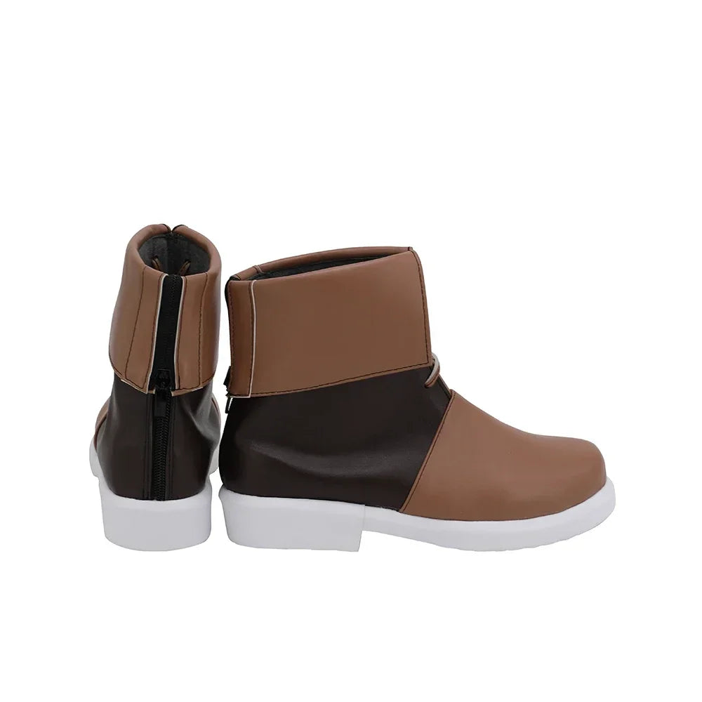 Arknights Fang Cosplay Boots Brown Shoes