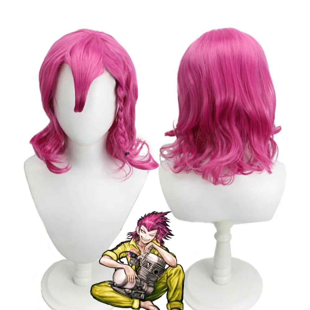Danganronpa 2 Kazuichi Soda Cosplay Wig Pink Hair