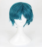 Perruque courte bleue Sailor Moon Mercury Ami Mizuno pour cosplay, cheveux encadrant le visage 