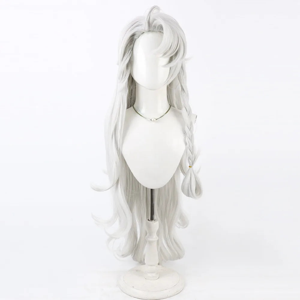 FGO Solomon Cosplay Wig Silver Long Straight Hair
